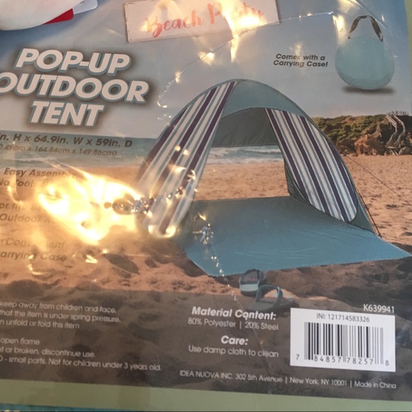 Pop Up Outdoor Beach Tent With Carrying Case Nwt Boutique